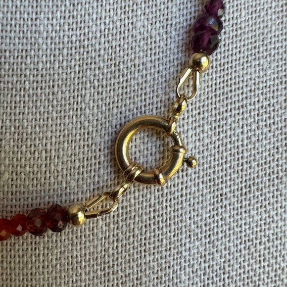 Natural Gemstone Beaded Necklace with 14kt solid gold clasp - Picture 11 of 15